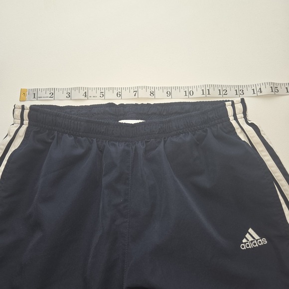 Adidas Track Pants Mens Medium Navy Climalite 3-Stripes Athletic Ankle Zip Gym - Picture 5 of 9